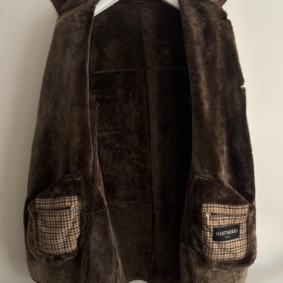 $2000 Hartwood Paris Brown Shearling Jacket/ Sheepskin Coat-- Medium - Picture 9 of 15